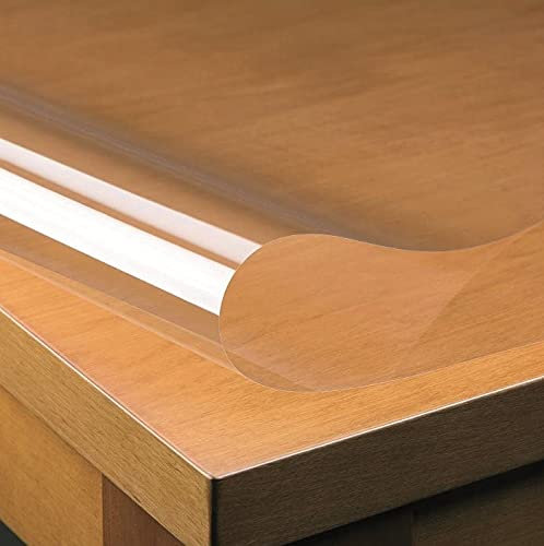 PVC Tischdecke Klarsicht ca. 0,20 mm Dicke · Eckig · Breite & Länge wählbar· abwaschbare transparente Folie, Größe:140 x 100 cm
