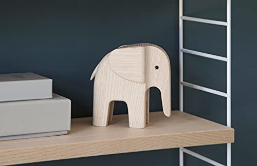 Novoform Design - Elephant - Dekofigur, Holzfigur - Elefant - Eschenholz Natur - Maße (LxBxH): 11 x 5,8 x 11 cm