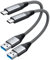 Câble USB C, LDLrui USB A vers USB C 3.1 Gen 2, câble de charge rapide de type C 3 A et câble de synchronisation de données 10 Gbit/s pour MacBook, Galaxy S20, Android Auto et plus encore (0.3 m, 2)