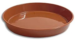 Untersetzer für Blumentopf Blumenkübel Pflanztopf rund 9 verschiedene Größen in 2 verschiedenen Farben zur Auswahl (Ø 15 cm, Terracotta)
