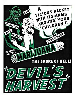 Spiffing Prints Devils Harvest Marihuana Anti-Drogen-Poster, klein, halbglänzend, ungerahmt, Krieg und Propaganda