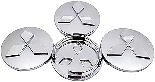 4 Stück Radnabenkappen für Mitsubishi ASX 60mm, Nabendeckel Nabenkappen Felgendeckel Felgenkappen Radnabenabdeckung Radnabendeckel