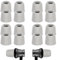 PROUSKY 8 Pairs Grey Memory Foam Earbud Tips, Replacement Earbud Tips Memory Foam Earbuds Noise Isolation Cover Noise Cancelling Earphones, for 4.5 to 4.9mm Headphones, S, M, L