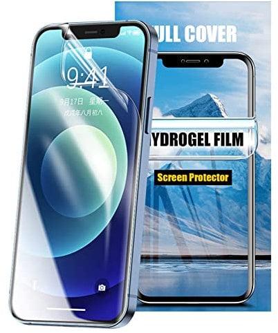 LOOKSEVEN 3 Pack Hydrogel Film Transparent Soft TPU Screen Protector Compatible with iPhone 13, iPhone 13 Pro, High Sensitivity Protective Film (Not Tempered Film)