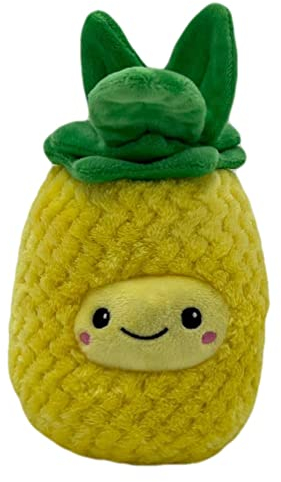 Soma Plüsch-Kissen Ananas XXL 20 cm Sofa-Rückenkissen Rund Lebensmittel Spielzeug Kuschel-Tier Plüsch-Tier Toy Früchte gelb