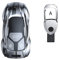 Gleamydot Autoschlüssel Hülle Kompatibel mit Schlüsselhülle Cover Audi A3 A4 A5 A6 A7 A8 Q5 Q8 TT RS4 SQ5 Zinc ​Alloy sportback Schutzhülle Zubehör mit Schlüsselanhänger (A-Yin)