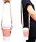 MORIK Drink Carrier with Adjustable Shoulder Strap and Hand Strap for Drinks Under 30 Oz - Coffee Cup Holder, Drink Caddy for Yeti and Stanley Tumblers, Boba Drink Holder (2nd Generation) (Pink)
