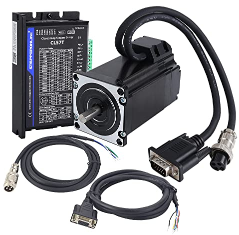 STEPPERONLINE Kit de motor paso a paso de 1 eje Closed Loop 2,0 Nm 1000PPR Nema 23 Stepper Motor & Stepper Motor Driver CL57T-V41 0-8,0A 24-48VDC para máquina de grabado CNC