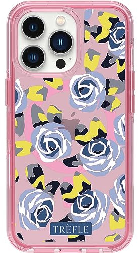 OtterBox iPhone 13 Pro Symmetry Series+ Case - Cruller Print (Pink), Ultra-Sleek, Snaps to MagSafe, Raised Edges Protect Camera & Screen