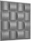 NOVECRAFTO Lattice Effect 3D Wall Panels - 20 Sheets Covering - 5 sqm | 53.82 sqf Interior Cladding Set | 3D Wall Tiles Square Grid Lattice Design in Matte Grey - Each Panel Size 19.6 x 19.6