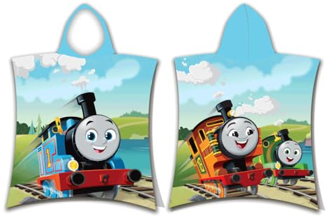 Jerry Fabrics Thomas die kleine Lokomotive und seine Freunde Kinder Jungen Mädchen Kapuzenstrandtuch Poncho