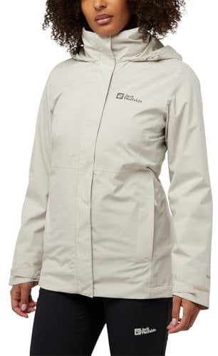 Jack Wolfskin Damen Rotwand 3in1 Jkt W, Seal, XS EU