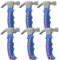 ZOENHOU 6 PCS 8 Oz Stubby Claw Hammer, Small Stubby Hammers with Anti-Slip Soft Handle, Mini Claw Hammer for Framing Jewelry Making, Blue