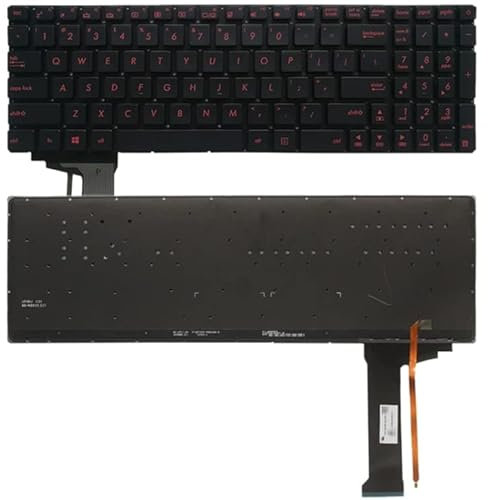 Teclado de repuesto para portátil con retroiluminación de teclado para ASUS GL552 GL552J GL552JX GL552V GL552VL GL552VW N552VW N552VX G771JM G771JW