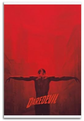 nshdahns Daredevil-Poster, Wandkunst, Vintage-Kunst, Raumdekoration, ästhetisches Schlafzimmer-Poster für Schlafzimmer, 50 x 75 cm, ungerahmter Stil