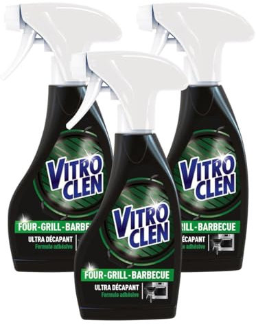 VITROCLEN Spray nettoyant ultra décapant four-grill-barbecue - Lot de 3 x 250 ml