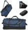 YHYEH 32 Reisetasche mit Weichen Seiten, Faltbar und mit Rollen, Erweiterbar von 110L auf 140L, Rolltasche mit 2 Rollen und Mehreren Taschen,Marineblau