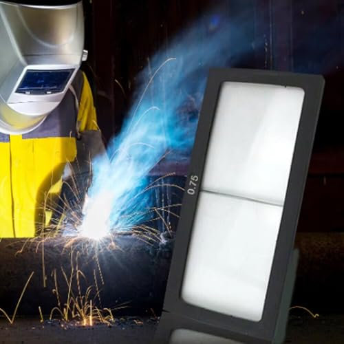 2 x Schweiß-Cheater-Linsen Glas-Ersatz für Schweißer-Bildschirm mit UV-Schutz und Hitzebeständigkeit (0,75)