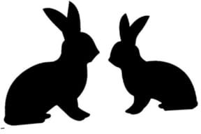 ibasenice 1Stk wandtattoo ostern wandsticker tapetenablöser Selbstklebende Wanddekoration fensterdeko wall sticker Hase Wandkunst Einhorn-Aufkleber Hasen-Aufkleber Kaninchen- Black