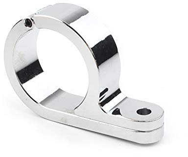 FSFYUK Chrom 1 Stück Motorrad 1-1/4 32mm Lenker Lenker Uhr Thermometer Montagesatz Befestigungsklemme Für die meisten Motorräder mit 1,25'' 32mm Lenke