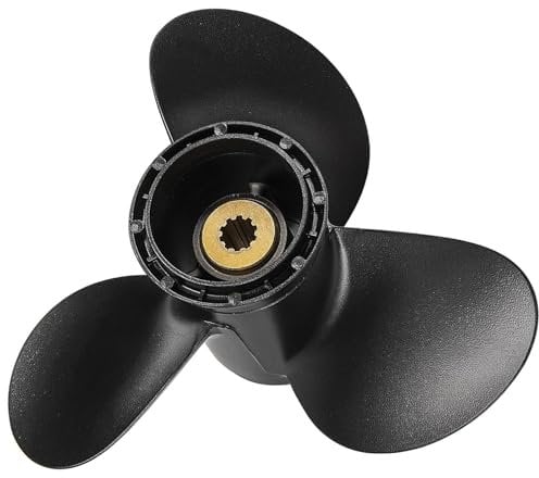 Boat Propeller 10 1/4x11 Pitch Aluminum Propeller fit Suzuki Outboard Motos DT20 DT25 DF25 DT30 DF30, 10 Spline Tooth, Part No.58100-96420-019 10.25x11 Prop 3 Blades RH