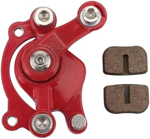 MUEOSI Pinza freno a disco posteriore rossa di ricambio, for minimoto a 2 tempi da 47 cc e 49 cc, for Motovox MBX10 MBX11 ATV Quad Dirt Pocket, for MINI, motocicletta da motocross Gruppo freno posteri