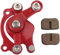 MUEOSI Pinza freno a disco posteriore rossa di ricambio, for minimoto a 2 tempi da 47 cc e 49 cc, for Motovox MBX10 MBX11 ATV Quad Dirt Pocket, for MINI, motocicletta da motocross Gruppo freno posteri