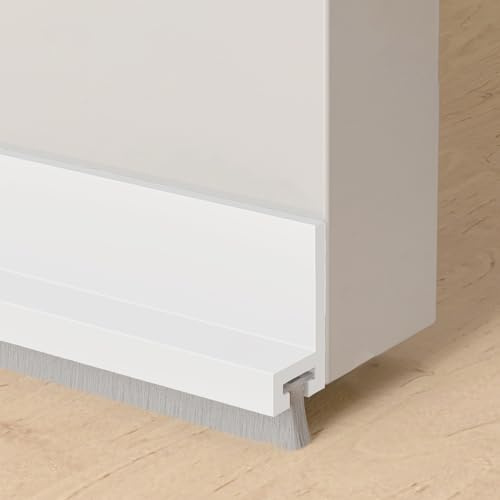 ZMZaoan 100cm Bianco Paraspifferi per Porte, Sottoporta Anti Insetti in Silicone, Sotto Porta per Scarafaggi, Guarnizione Porta a Spazzola per Blindata contro Freddo, Umidità e Rumori (​bianco, 100cm)