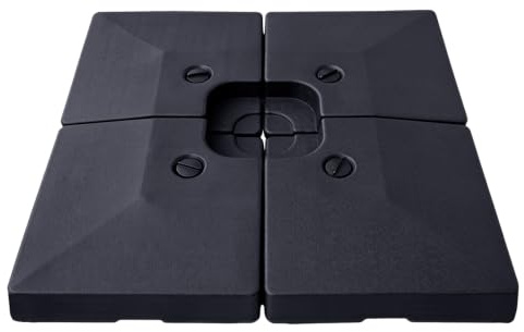 RANSENERS 90L Support de Parasol déporté Surfaces de Toiture Inférieures à 10 m², Remplissage Eau et Sable de 90-140 kg