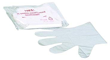 Einmalhandschuhe, Paraffinbad-Handschuhe PE Einweg, Einheitsgröße, Kosmetex, 100 Stück, 2x Einweghandschuh