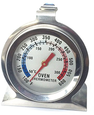 Qiorange Edelstahl Ofenthermometer Temperatur Gauge 50°C bis 300 °C / 100°F bis 600°F