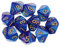 Sharplace 10 Stück DND Würfel für Rollenspiele, Polyedrische Würfel Dungeon and Dragons, Tischspielwürfel, 16 mm Acrylwürfel Puzzle Brettspielwürfel für Pathfinder DND RPG MTG D&D D10, Blau Lila