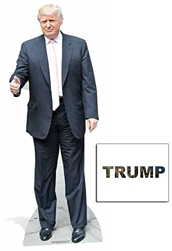 Fan Pack - Donald Trump Pink Tie USA President Lifesize Cardboard standup/Standee - Plus 8x10 Star Photo