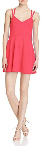 French Connection Women's Whisper Light Sleeveless Strappy Stretch Mini Dress Casual, Azalea, 4