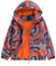 YoungSoul Manteaux Imperméables Garçon Blouson Coupe Vent Veste de Pluie Légère Imprimée à Capuche Orange Étiquette L