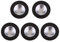Baoblaze 1 '' 28mm 2W Auto-Lautsprecher 4 Ohm KFZ-Lautsprecher Stereo Audio Lautsprecher Subwoofer, 5 / Set