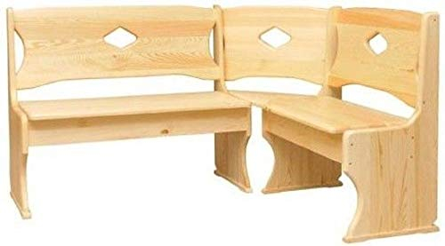 k koma Eckbank Kiefer Lackiert MASSIVHOLZ NEU (140 x 180 cm)