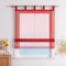 ESLIR Raffrollo mit Schlaufen Raffgardinen Gardinen Küche Transparent Schlaufenrollo Vorhänge Modern Voile Rot BxH 120x155cm 1 Stück