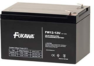 FUKAWA FW 12-12 U - Bleiakku 12V/12Ah/Faston 6,3mm