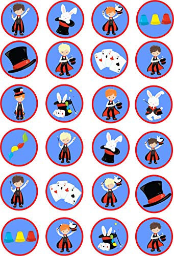 24 Magic Boys edible Wafer Card rice paper pre cut Cupcake Toppers Cake