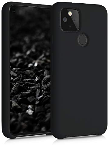kwmobile Housse Compatible avec Google Pixel 5 Coque - Housse de téléphone Protection Souple en TPU Silicone - Noir
