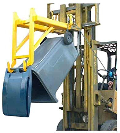 Forklift Wheelie Bin Handler Attachment - To Suit 90-240 Litre Wheelie Bins - Mechanical Operation - 360KG Capacity - Tip & Empty Wheelie Bins With Ease