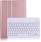 Chstls Clavier Coque pour Huawei MediaPad M5 Lite 10.1 / C5 10.1 (Model: BAH2-W19 BAH2-L09), PU Souple Housse de Protection avec Magnétiquement Détachable Clavier Bluetooth sans Fil - Or Rose