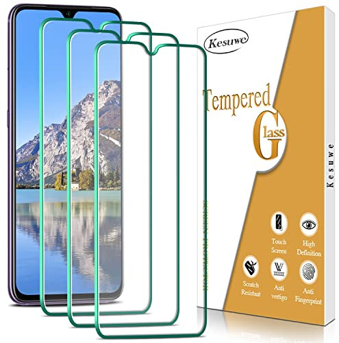 Kesuwe [3 Piezas] Protector de Pantalla para Xiaomi Redmi 9, Xiaomi Redmi 9T Cristal Templado, Antiarañazos, Antihuellas, Dureza 9H, Ultra Resistente, Sin Burbujas, Alta Definición
