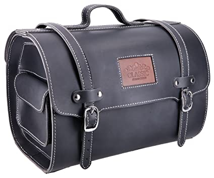 Lederkoffer Echtleder schwarz ca. 26 Liter 38x27x26 für Vespa/LML