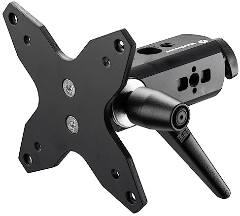 Manfrotto TetherGear VESA Monitorhalterung, TV-Halterung, Beleuchtungsständerbefestigung, bis zu 30kg, 3/8 Gewindebohrung, 16mm Fem., 75x75mm und 100x100mm VESA Kompatibilität, MLTSA1001B