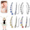 4 Paar BDS Plus Lymphtherapie-Entgiftungs-Ohrringe, magnetische Akupressur-Ohrringe zum Abnehmen, magnetische Lymph-Entgiftungs-Ohrclips, nicht durchdringende Akupressur-Ohrclips zum Abnehmen