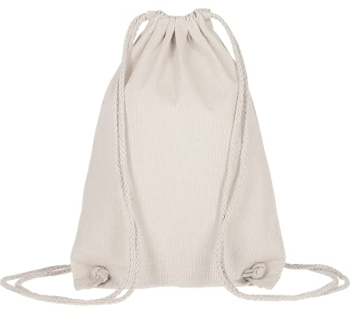 TEXXILLA Event-Bag - 11 Farben | mit robusten Zugbändern | 21x29cm | Jutebeutel | kleiner Turnbeutel | unbedruckt, Farbe:natur
