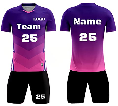 Personalisiertes fußball Trikot Kinder Set - Fußballtrikot Kinder Jungen Personalisiert Trikot Jeder Name Nummer Team Logo fußball Geschenke für Jungs