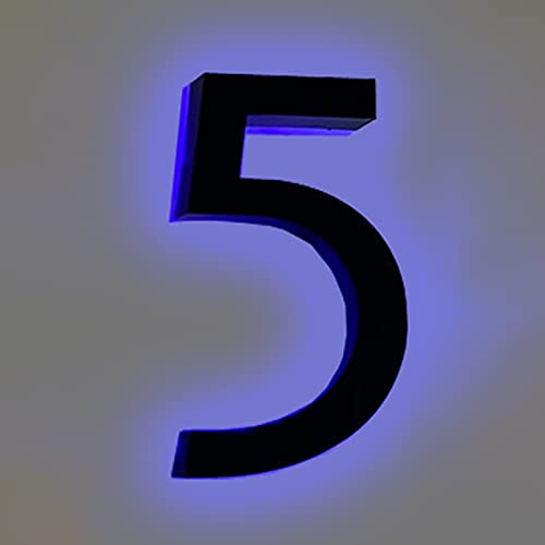 Números de Dirección LED Retroiluminados 18 Placa de Número de Casa Moderna Letreros de Letras Iluminadas LED Para Edificio de Oficina Hogar Letrero Metal Iluminado Al Aire Libre
